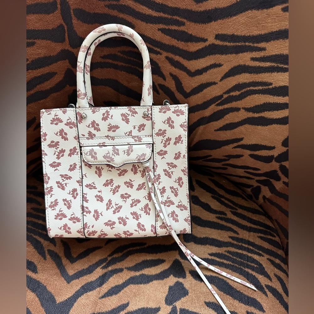 Rebecca Minkoff leather MAB flower mini tote